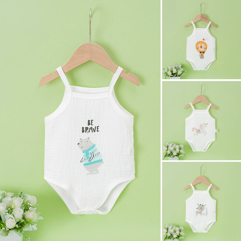 Summer cotton baby sling jumpsuit