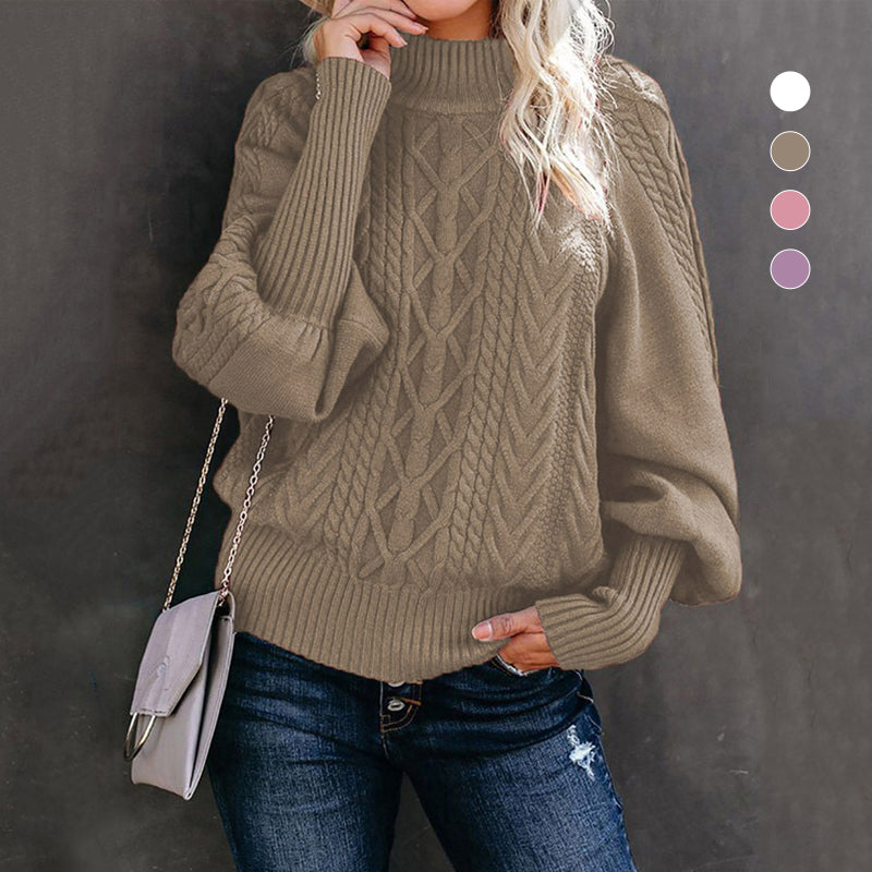 Womens Turtleneck Long Sleeve Sweater