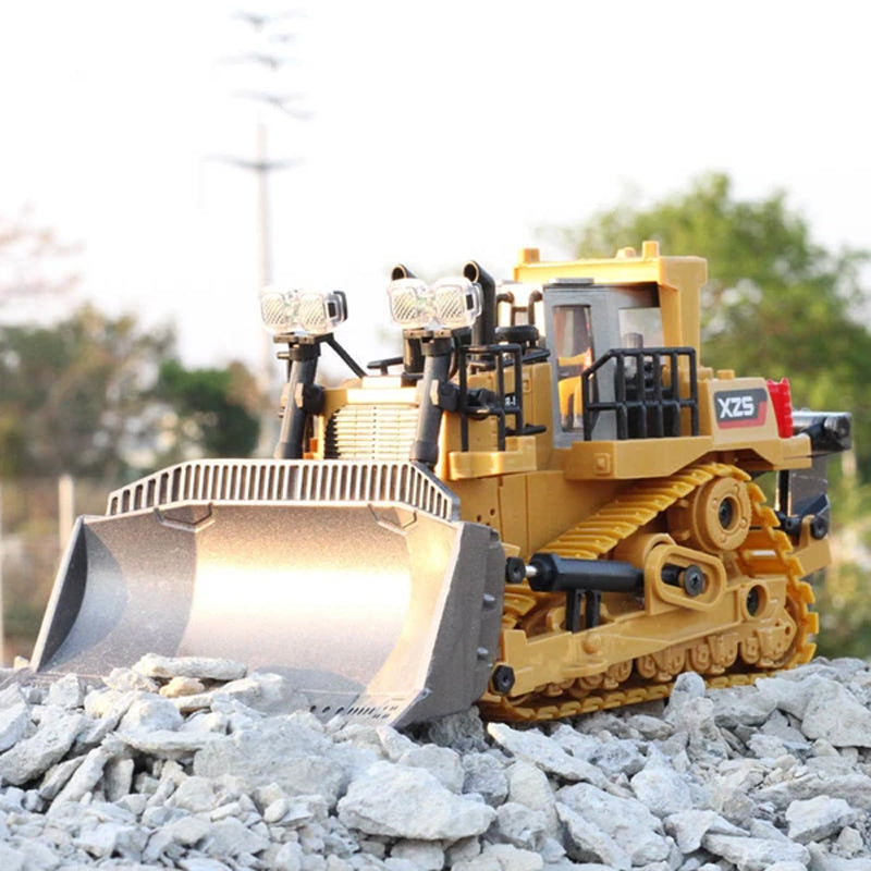 Alloy Bulldozer Toys Pushing Sand and Snow