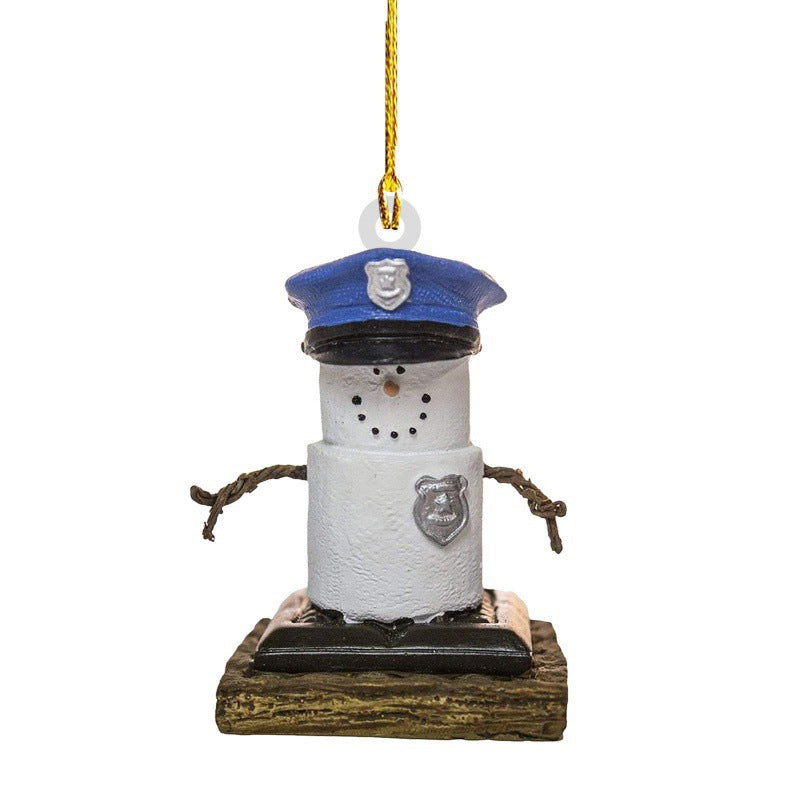 Funny Snowman Christmas Tree Pendant