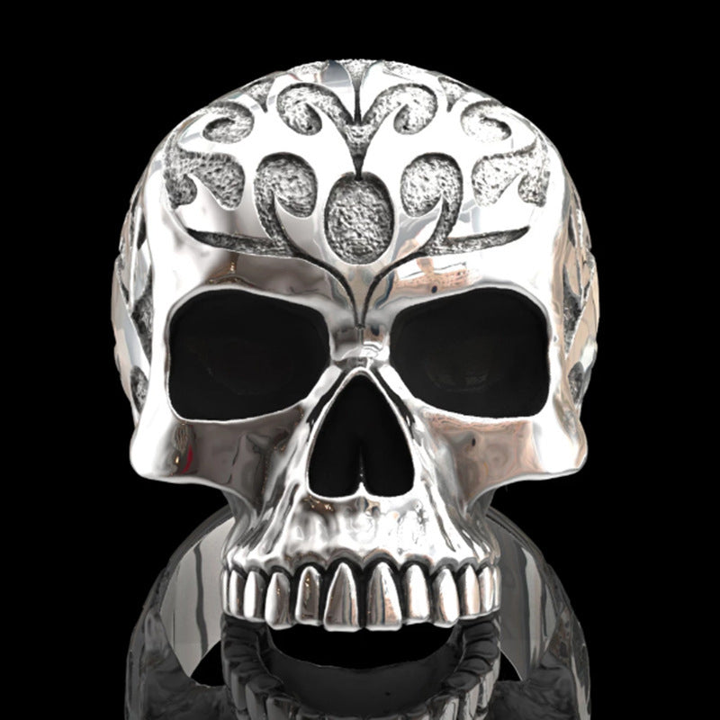 CARVED SKULL RING