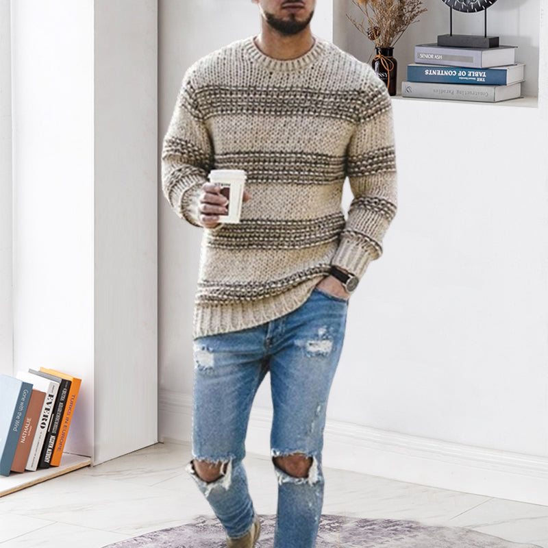 Men's Striped Crewneck Sweater