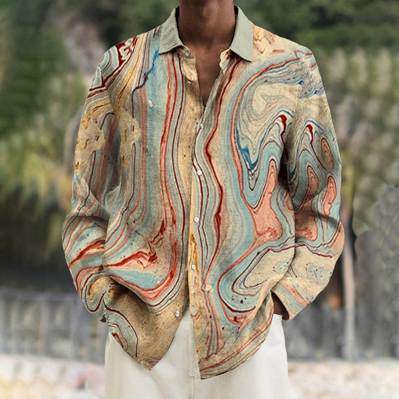 Cotton Linen Long-sleeved Casual Shirt