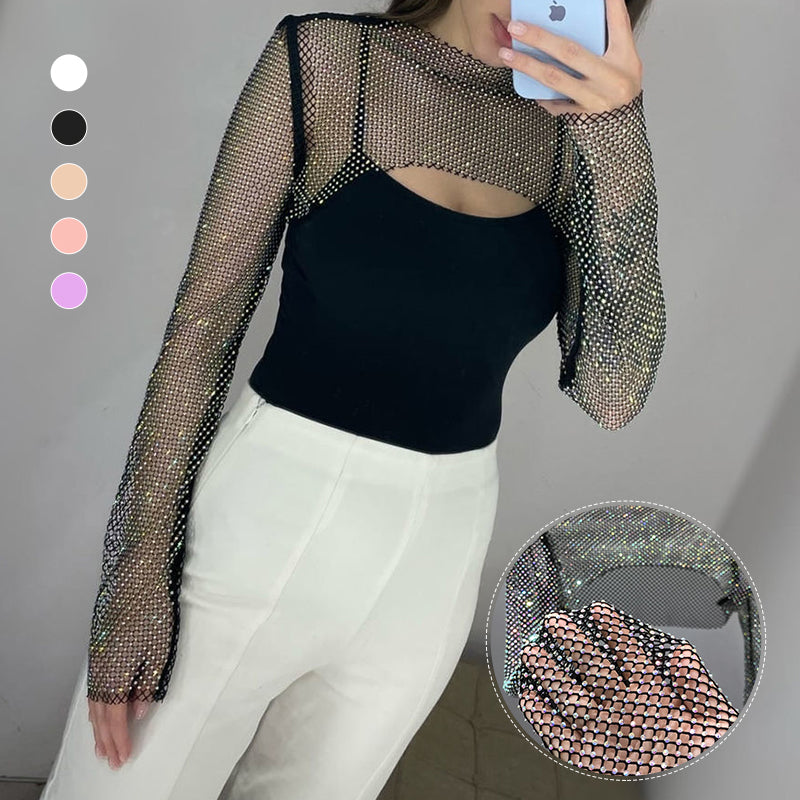 Mesh Diamond Sun Protection Cape Top