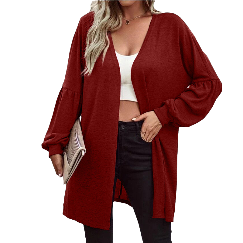 Solid Color Long Sleeve Cardigan