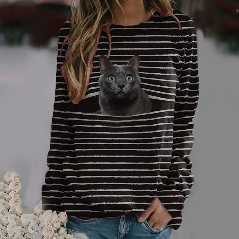 Cat Striped T-Shirt