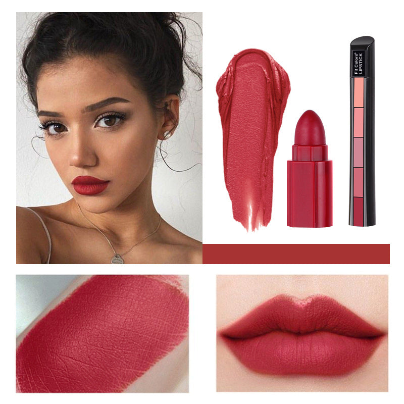 Matte 5-color Lipstick Combination