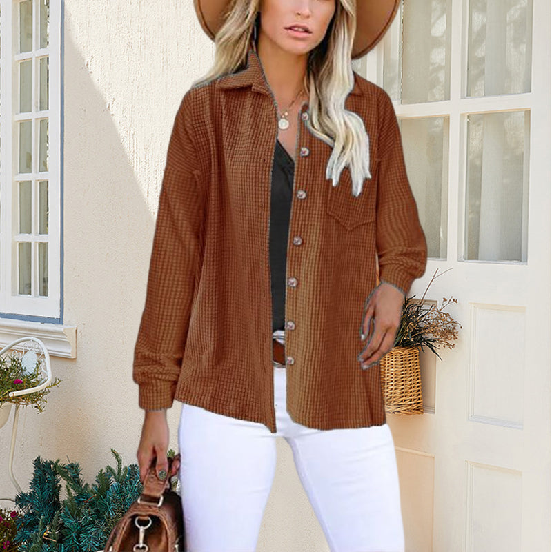 Corncloth Button Long Sleeve Cardigan