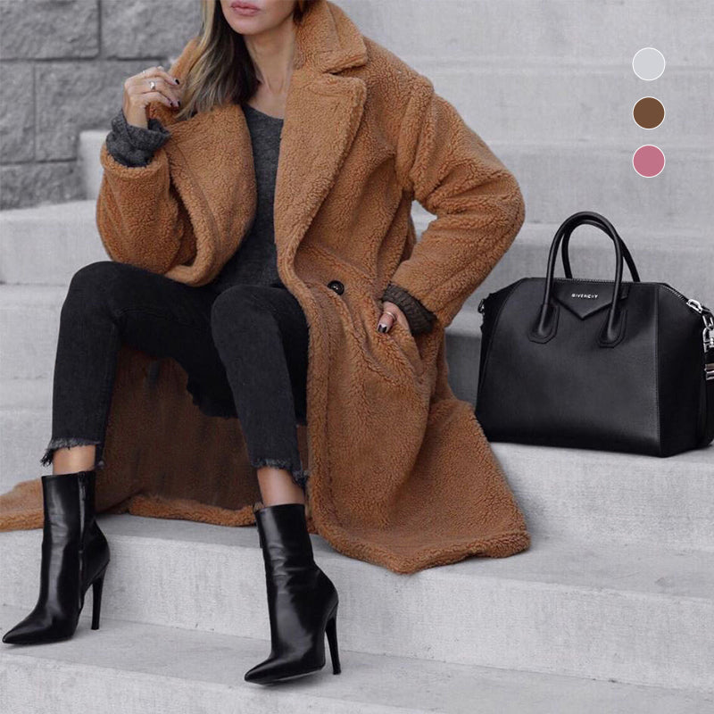 Lapel-Breasted Long Coat