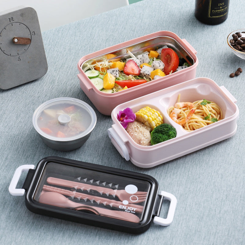 Portable Three Stackable Lunch Box