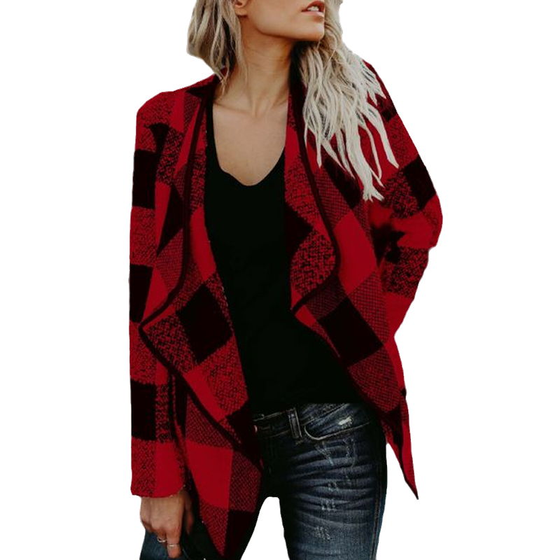 Plaid Lapel Wool Jacket