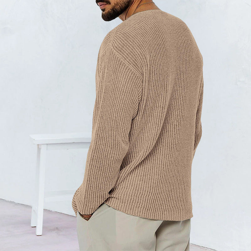 Men's V-neck Long-sleeve Sweater