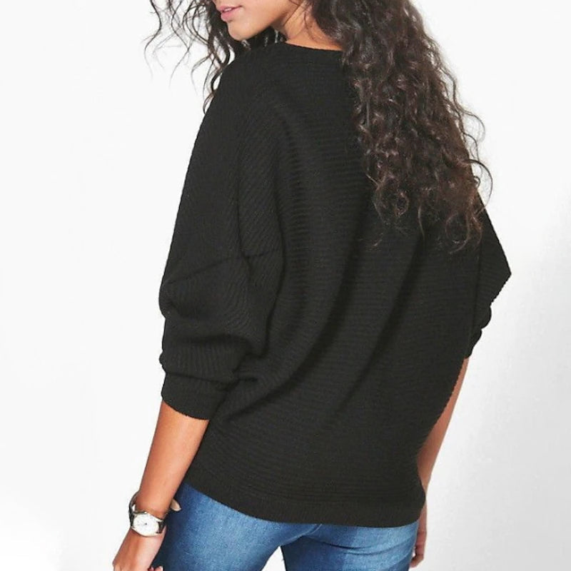 Solid Loose Long-sleeved T-shirt