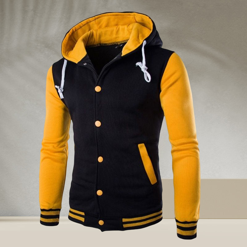 Men's Hooded Baseball Jacket