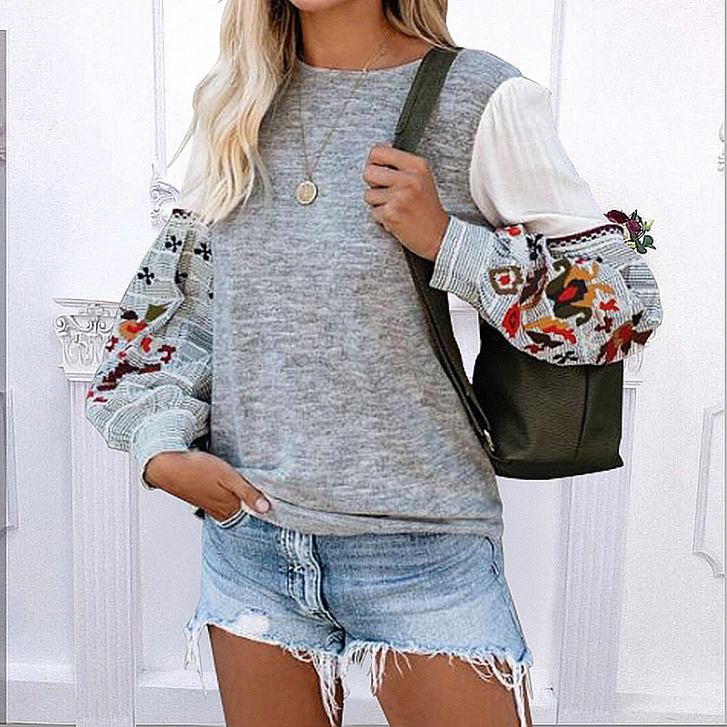 Long Sleeve Printed Sweatshirt