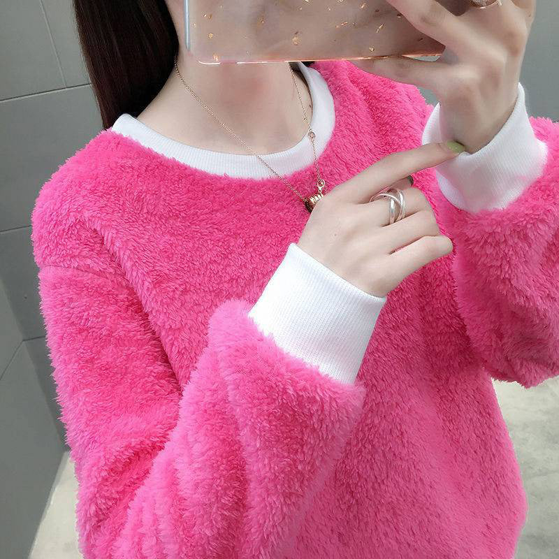 Women's autumn and winter solid color sweater