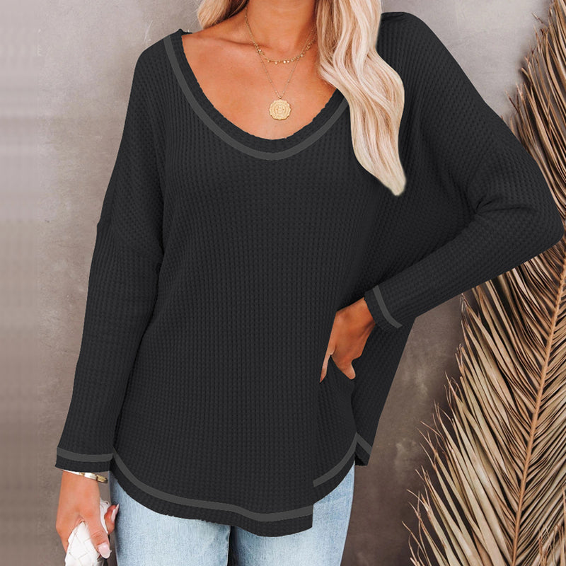 Waffle Loose Bat Shirt