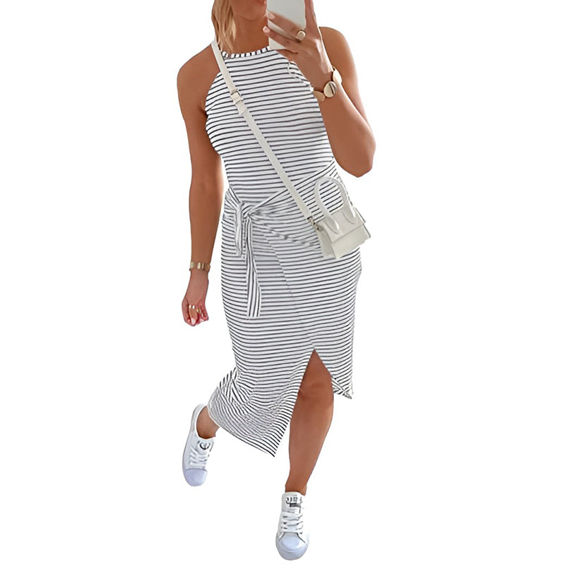 Striped Halter Dress