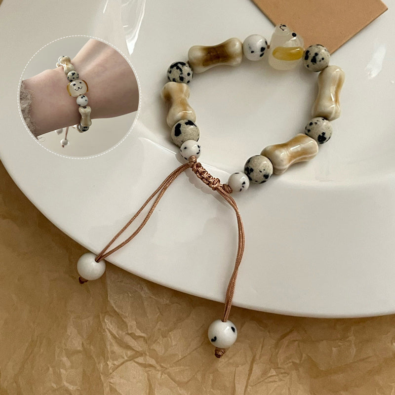 Handmade Ceramic Puppy Bracelet