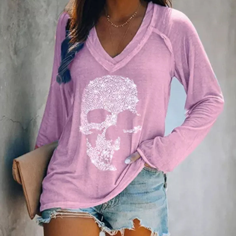 Retro Skull Long Sleeve Shirts