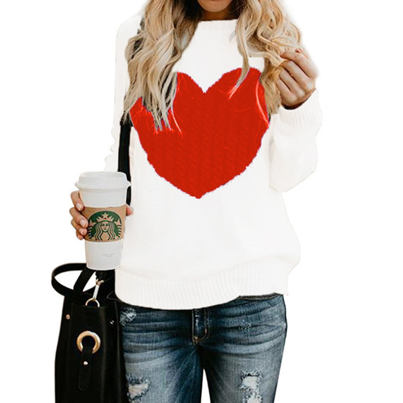 Women's Plus Size Love Sweater Pullover