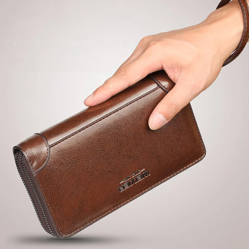Leather Clutch Purse Wallet for Men