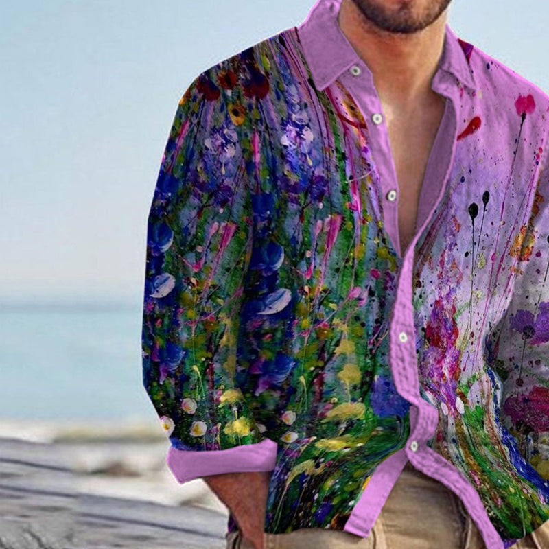 Men's Cotton&linen Long-sleeved Fashion Casual Shirt