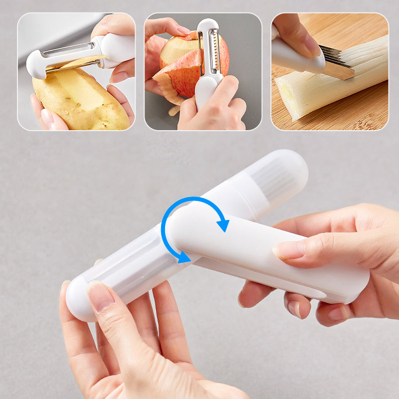 3 in 1 Multifunctional Rotary Paring Knife