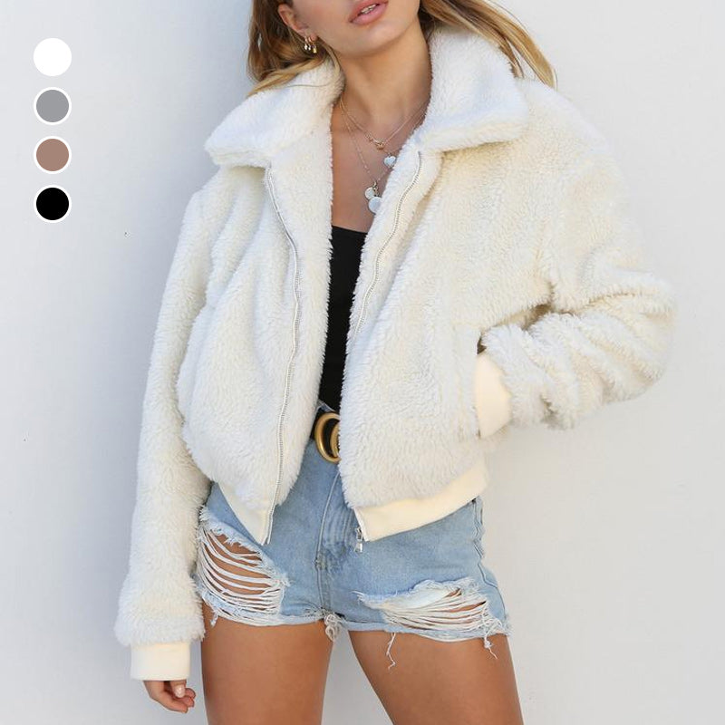 Women Fleece Fuzzy Jacket