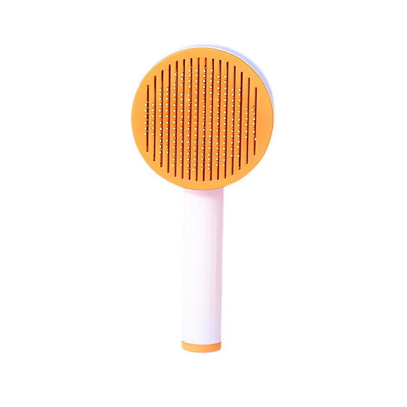 2-in-1 cleansing pet hair removal brush