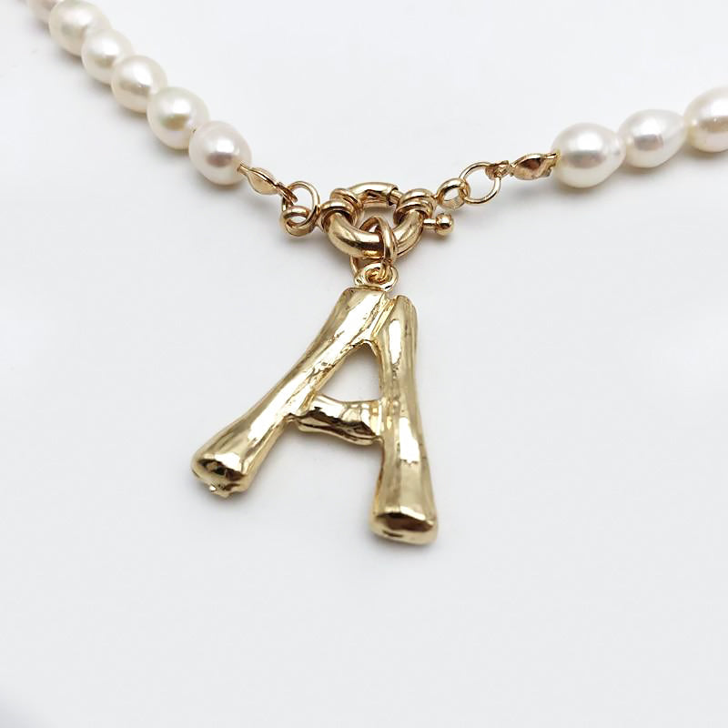 Pearl Necklace With Initials