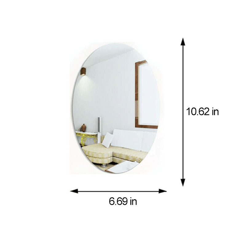 Oval Rectangle Mirror Sticker