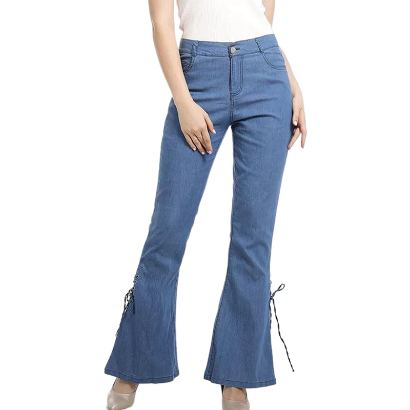 70S HIP HUGGER BELL BOTTOMS STRETCHY JEANS