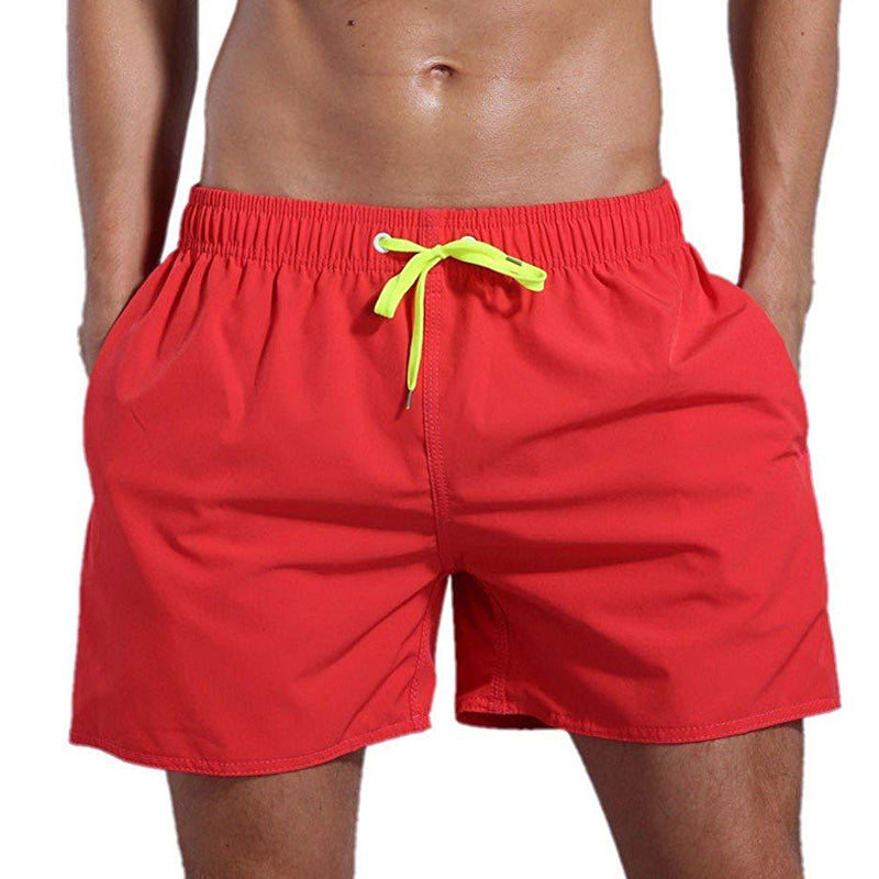 Men's Solid Color Waterproof Beach Shorts