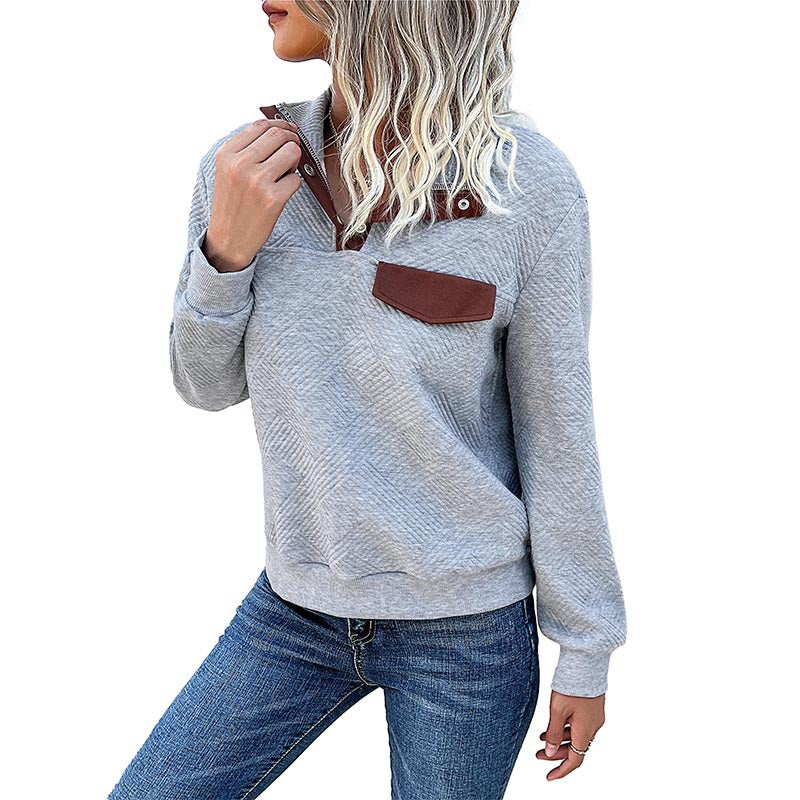 Stand-up Collar Sweatshirt