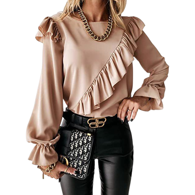 Women's Elegant Ruffle Frill Blouse