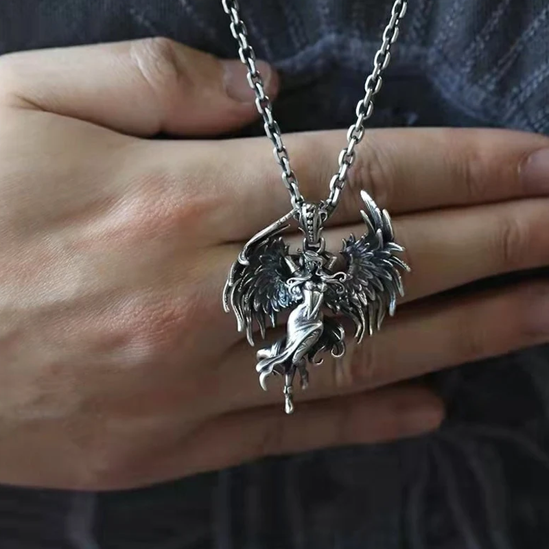 Evil Angel Pendant Necklace