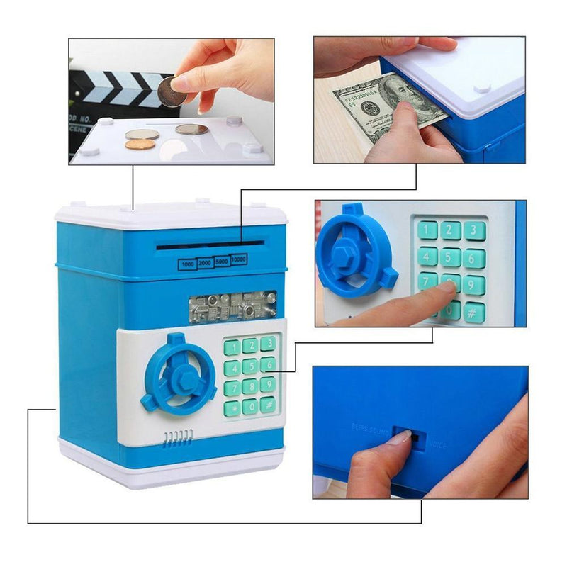Mini Piggy Bank for Cash & Coins Savings