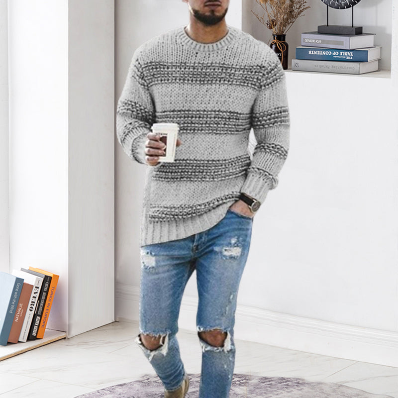 Men's Striped Crewneck Sweater