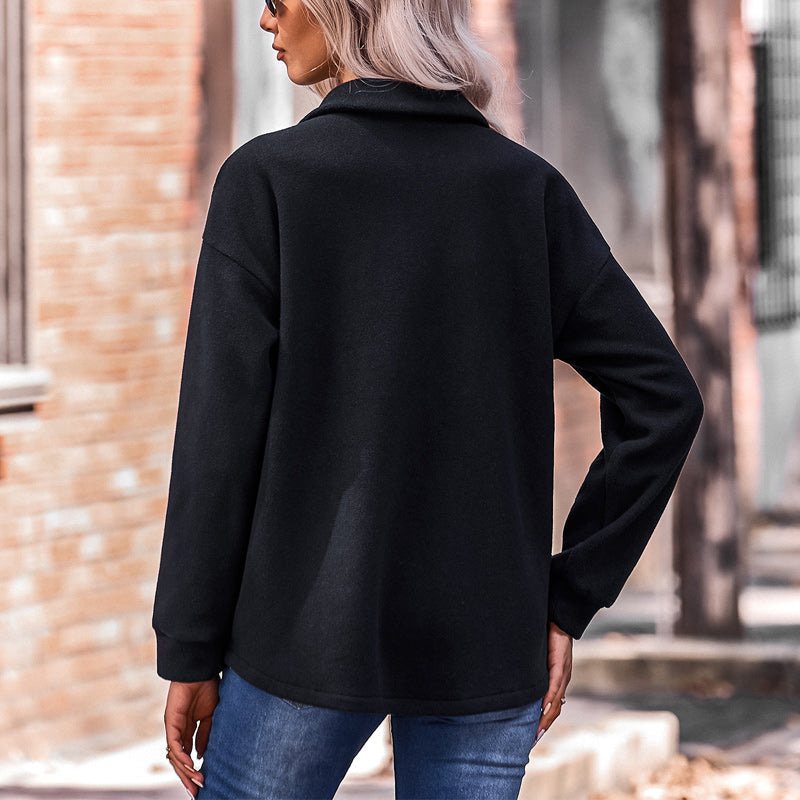 Paneled Contrast Loose Jacket