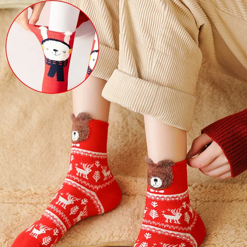 Cartoon Socks Christmas Boxed
