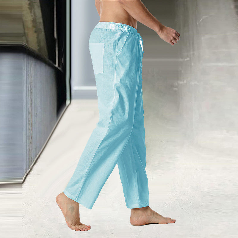 Men’s Cotton Linen Drawstring Pants