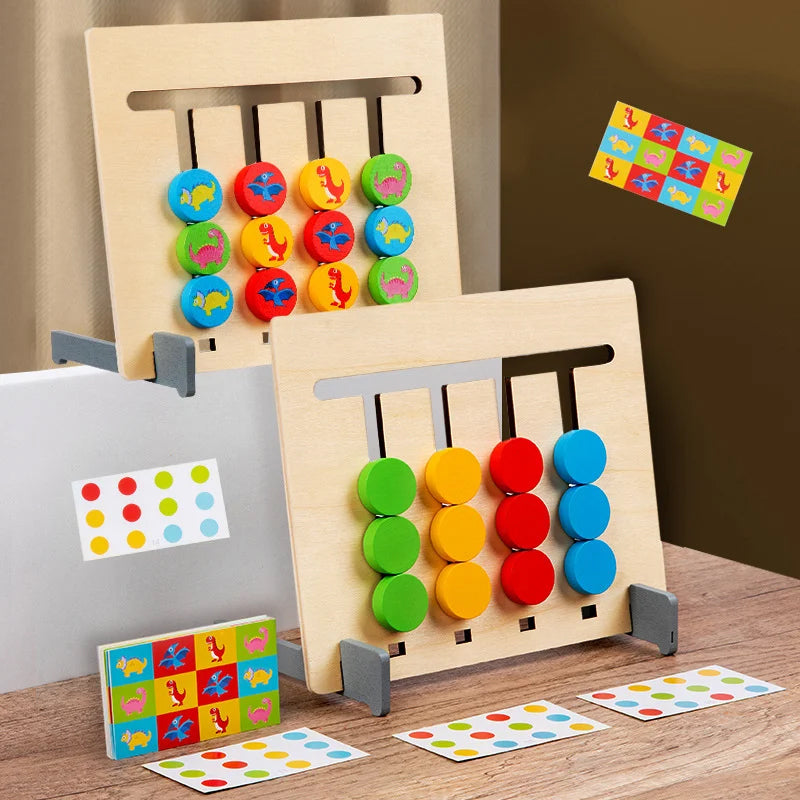 Wooden 2-Sided Sliding Logic Puzzle