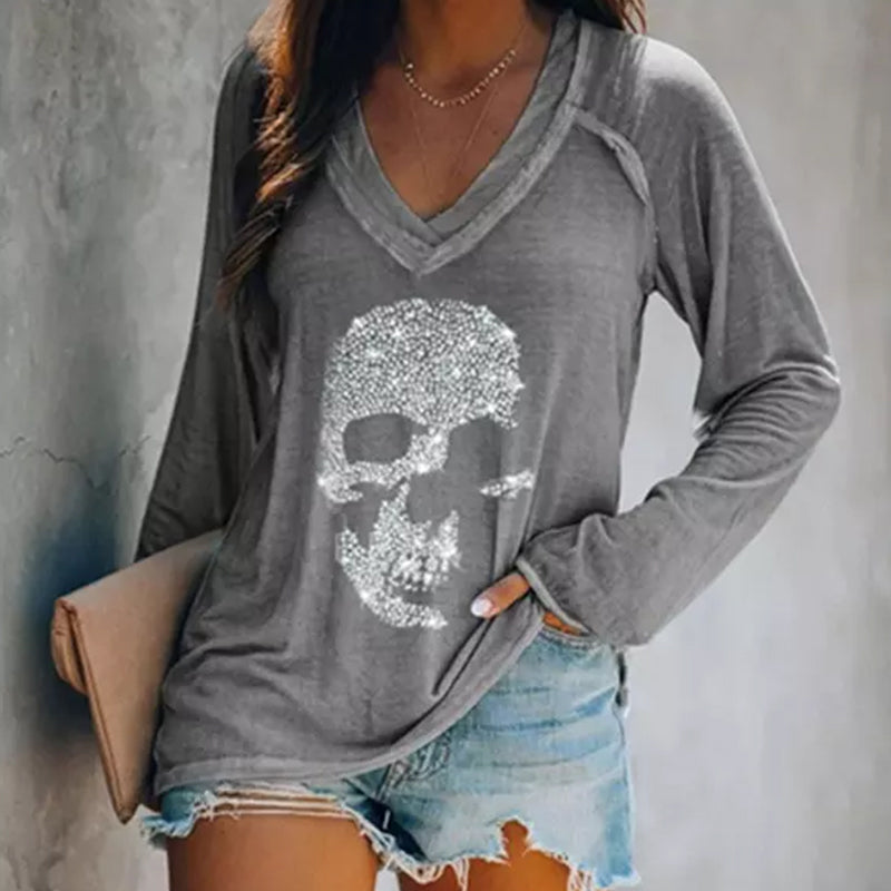 Retro Skull Long Sleeve Shirts