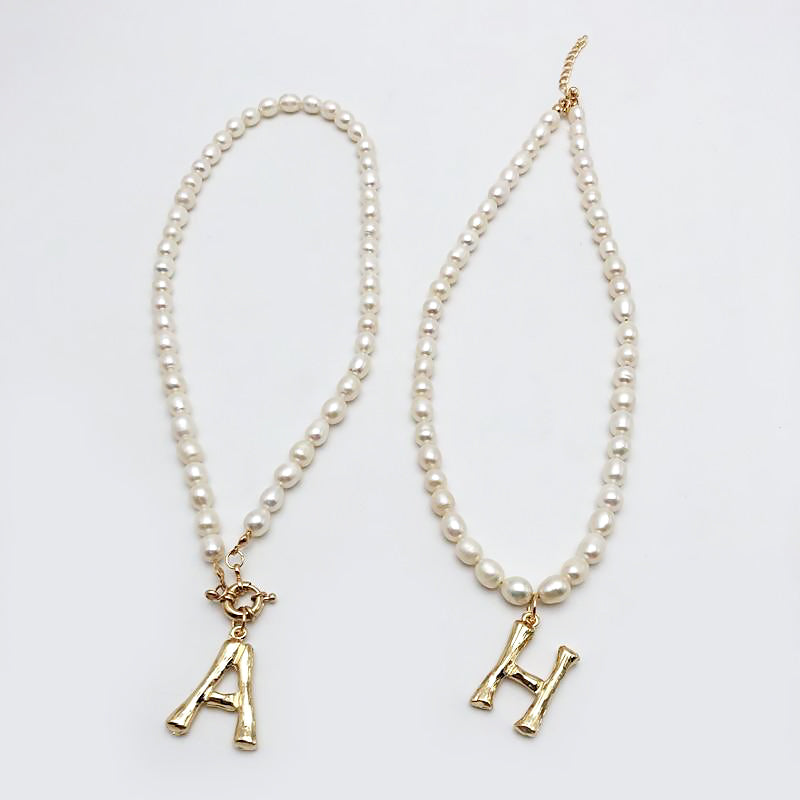 Pearl Necklace With Initials