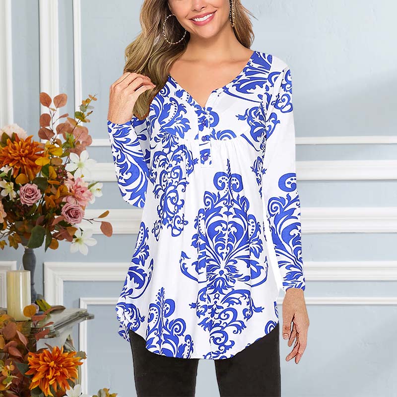 Women's Autumn Printed Long Sleeve T-Shirt