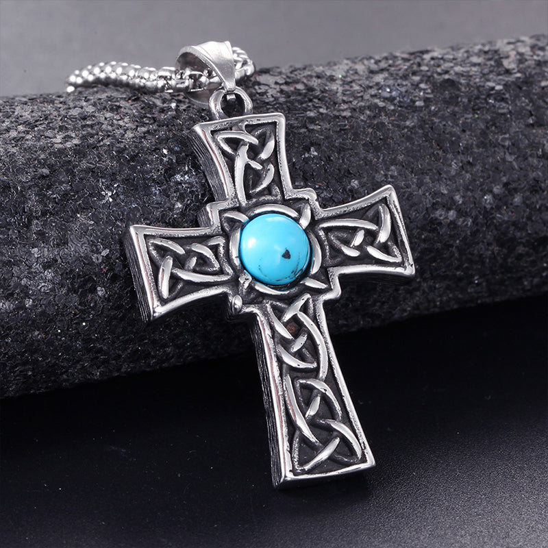 Cross Turquoise Pendant