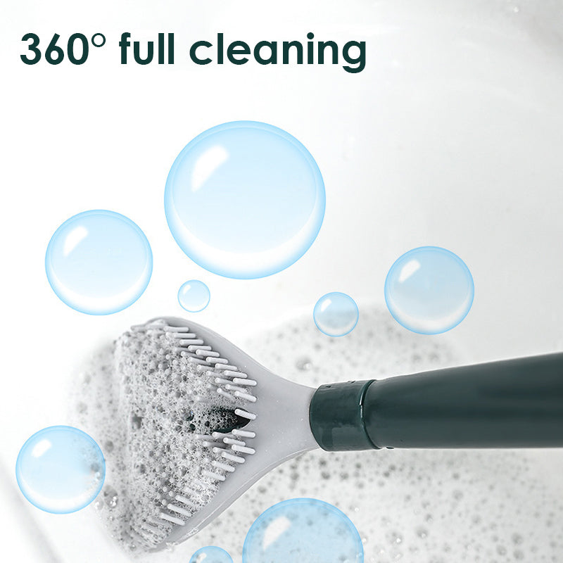 Uperlevel Household Punch-free Wall Hanging Silicone Toilet Brush