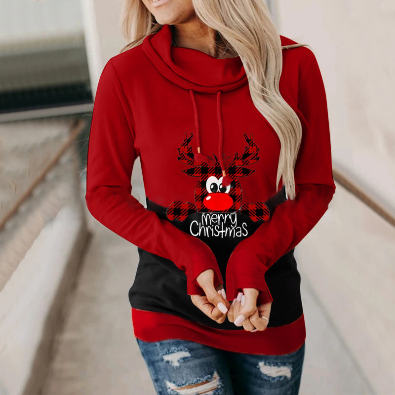 Christmas Patchwork Long Sleeve Sweatshirt