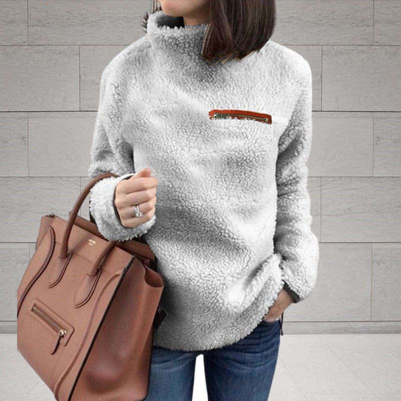 Zip Turtleneck Thermal Sweater